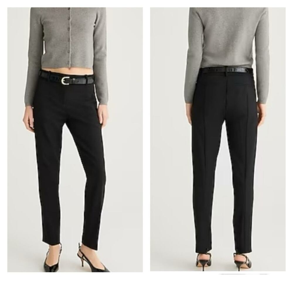 J. Crew 365 Cameron Black High Rise Career Work Trousers Pants Size 12